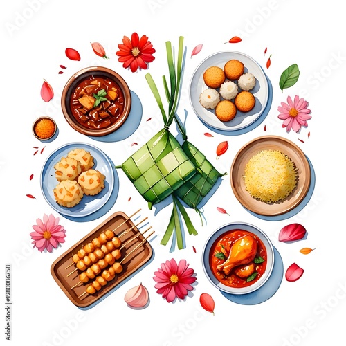 set of food ingredients