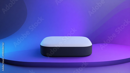 Modern Abstract 2D Graphic Design with Centered Minimalist Vector Art Focal Point on Vibrant Background