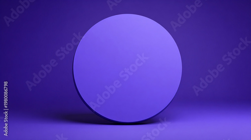 Modern Abstract 2D Graphic Design with Centered Minimalist Vector Art Focal Point on Vibrant Background