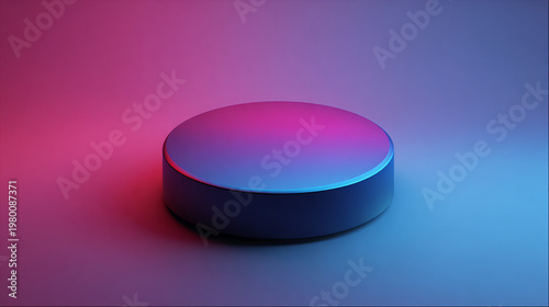 Modern Abstract 2D Graphic Design with Centered Minimalist Vector Art Focal Point on Vibrant Background