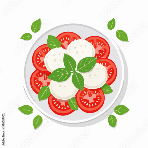Caprese mit Mozzarella und Tomaten