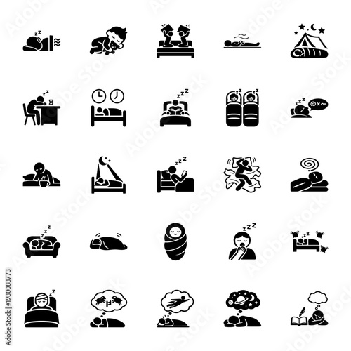 rehensive Rest and Dreaming State Icons