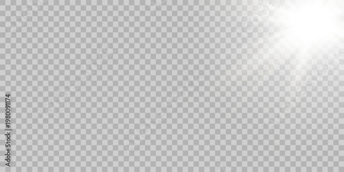 Glow light effect. Star burst with sparkles. Sun.