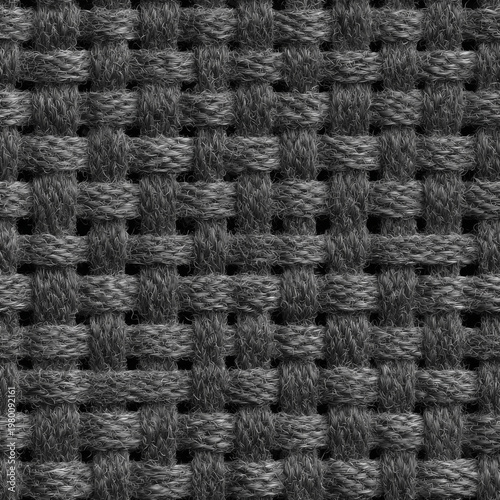 Seamless high contrast pattern of thick heavy duck canvas weave.