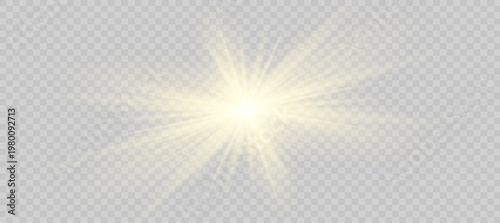 Foto Lens flare sunlight light effect with no background