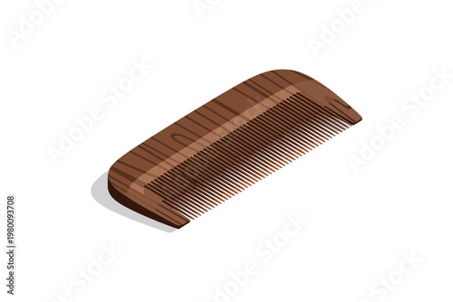 Wooden Comb Isolated