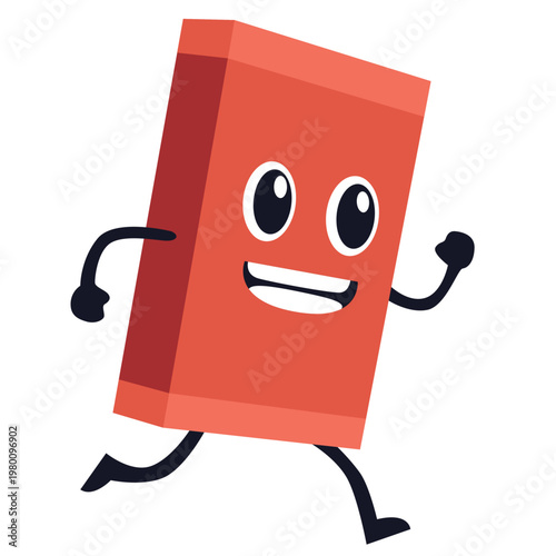 Cute Book Day Character Illustration, Funny Cartoon Book Mascot Vector