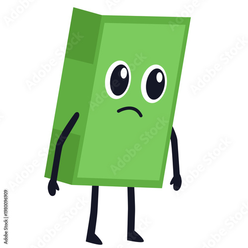 Cute Book Day Character Illustration, Funny Cartoon Book Mascot Vector