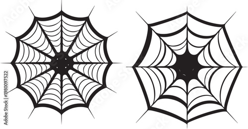 Spooky Spider Webs: Two intricate spiderwebs stand out boldly, displaying a chillingly captivating design, perfectly encapsulating the essence of the Halloween season.