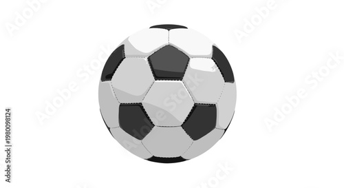 Illustration of a classic black and white soccer ball