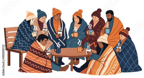 Group of diverse people sitting around a table playing cards and chatting