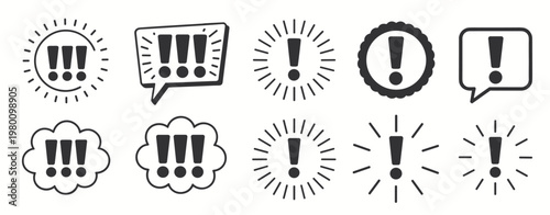 Exclamation Mark and Triple Exclamation Mark Symbols