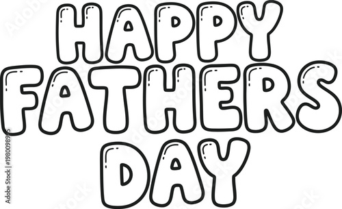 Happy father's day hand drawn lettering for a heartfelt celebration