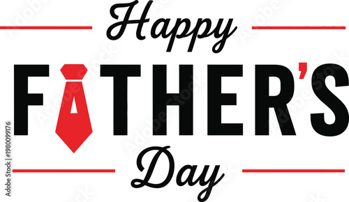 Happy father's day celebrating dad with a stylish tie graphic best wishes