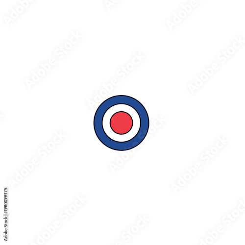 Bullseye Target with Red Center.