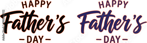 Happy father's day beautiful calligraphy design for celebrating dad's special day