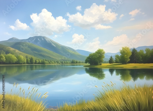 lake outline, mountain outline, forest outline, tree outline, nature outline, landscape outline, scenery outline, water outline, reflection outline, sky outline, cloud outline, greenery outline, green