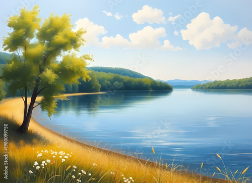 lake outline, mountain outline, forest outline, tree outline, nature outline, landscape outline, scenery outline, water outline, reflection outline, sky outline, cloud outline, greenery outline, green