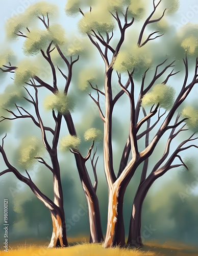 forest tree, tree painting, forest painting, woodland scene, nature landscape, green forest, forest scenery, tree landscape, nature art, scenic forest, peaceful forest, calm nature, serene forest, out