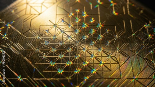 Golden Circuitry: An intricate network of golden circuits, reminiscent of advanced technology, glows with radiant illumination, perfect for projects related to technology and innovation.