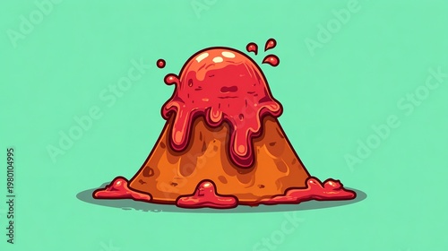 Red Slime Spewing from a Mound