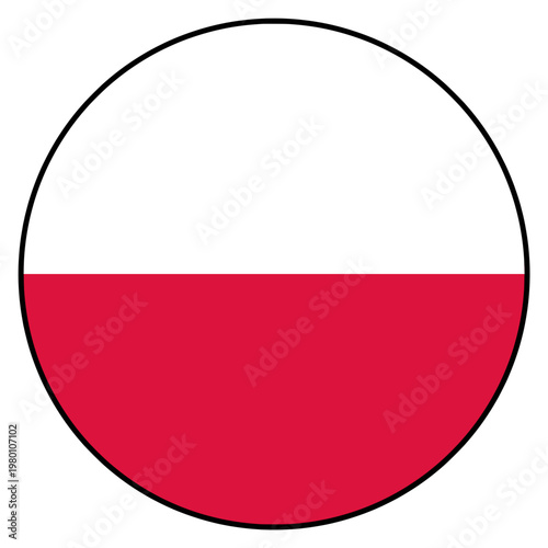 Poland Flag in Circle Shape with Black Outline Free Download Poland Flag in Circle Shape with Black Outline - GFXLoad