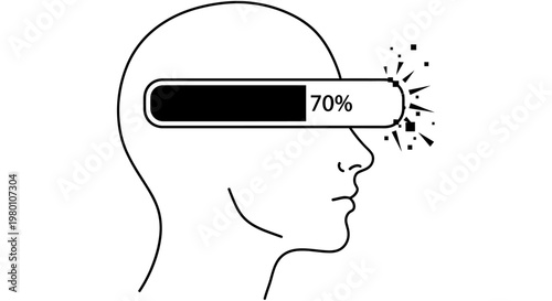 head   brain  silhouette   icon  concept vector