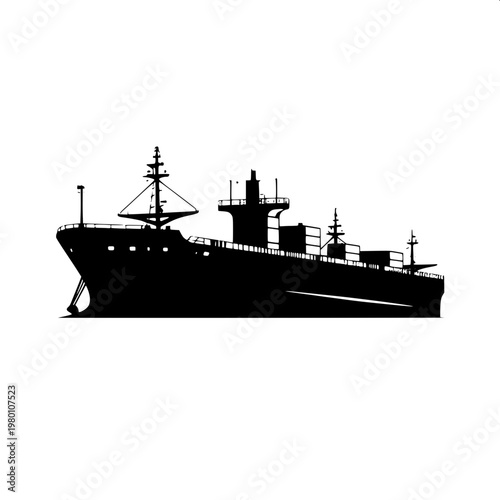 “Silhouette icon of a cargo container being hoisted by a crane, bold shapes, modern logistics symbol design.”