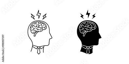 creative brainstorming and idea generation concept flat design vector illustration