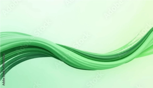 An abstract design element features elegant flowing green lines against a soft, gradient background, perfect for adding a touch of contemporary flair to any project.