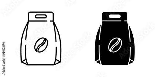 coffee cup and beans reusable bag eco friendly shopping vector illustration