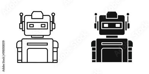 modern office printer and copier machine flat design vector illustration