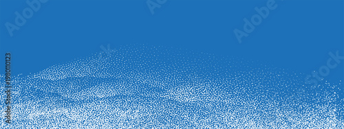 Winter snow landscape with 3D white snowdrifts and icy ground texture.