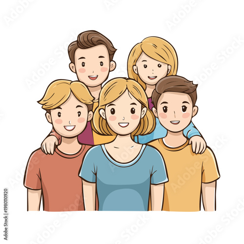 Diverse Group of People Smiling Together Representing Unity and Friendship