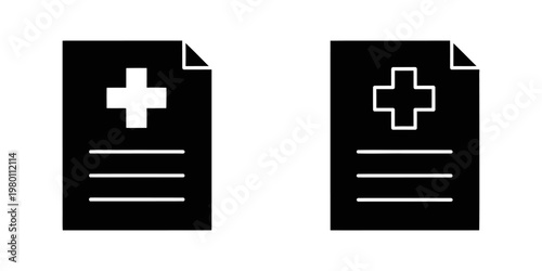 medical first aid kit icon set flat design vector illustration