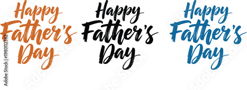 Happy father's day typography a colorful and artistic celebration of parenthood