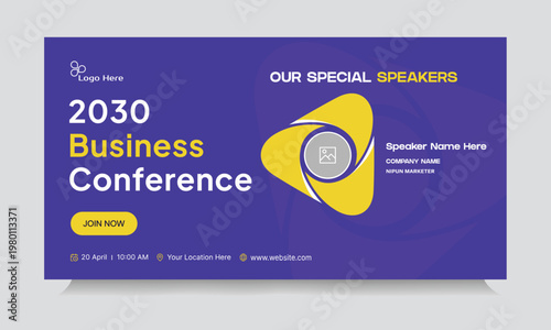Trendy webinar template design, business strategy webinar banner design, business webinar, vector eps 10 file format