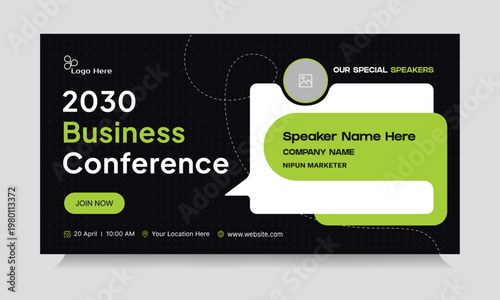 Trendy webinar template design, business strategy webinar banner design, business webinar, vector eps 10 file format