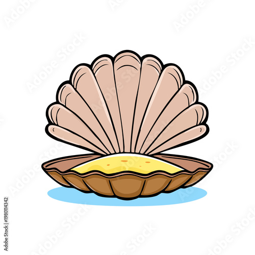 Open Shell Displaying Precious Pearl