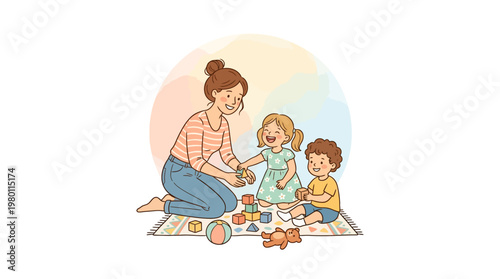 A mother and her child celebrate mother's day with love and playtime at home