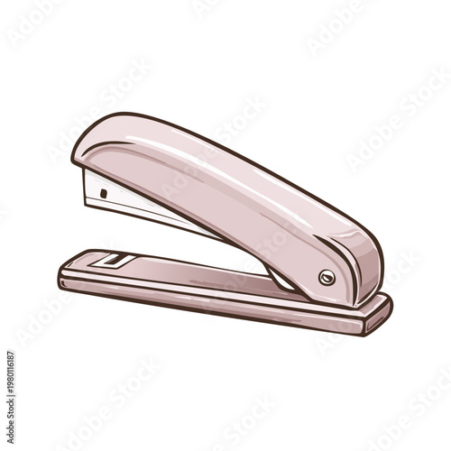 Modern pink office stapler stationery tool for fastening papers