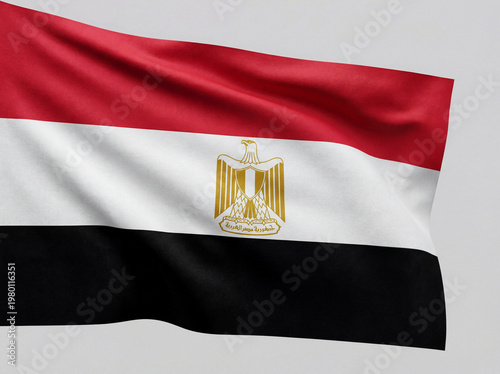 Drapeau Égyptien sous fond uni