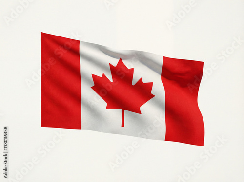 Drapeau Canadien sous fond uni