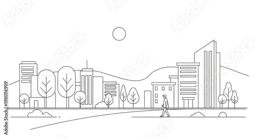 City Skyline with Modern Buildings.