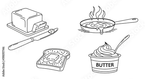 Butter in a small container with spoon.