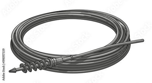 Drain Cleaning Auger Tool Coiled for Plumbing Maintenance