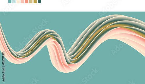 Flowing wave background for digital marketing banners, website headers and social media campaigns to represent continuity, creativity and engaging visual communication in modern branding strategies