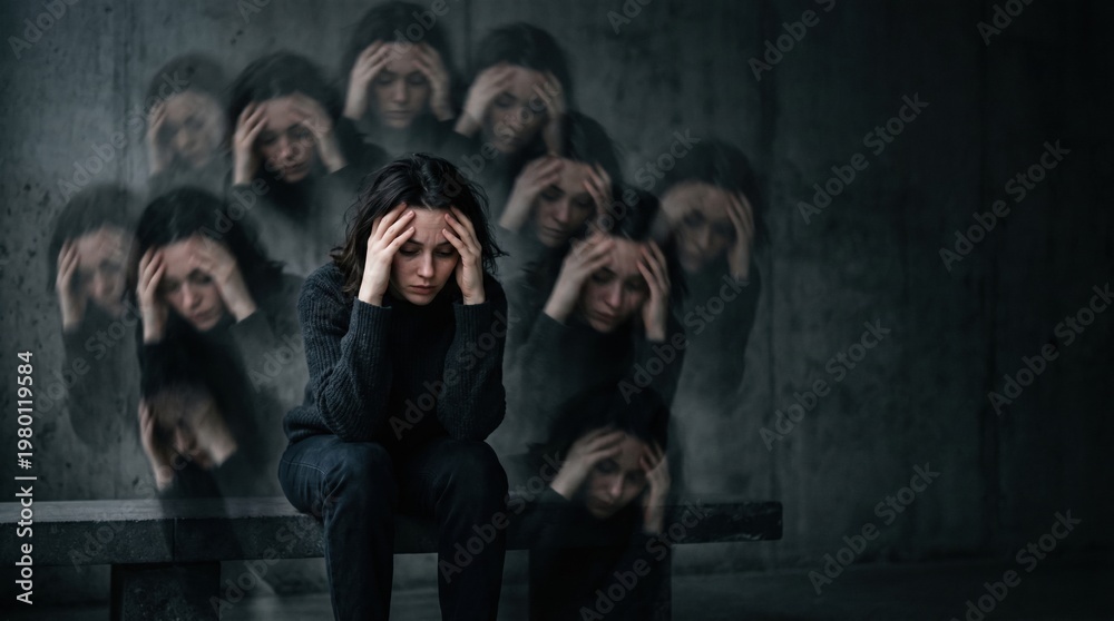 Obraz premium anxiety and depression, agoraphobia, social phobia