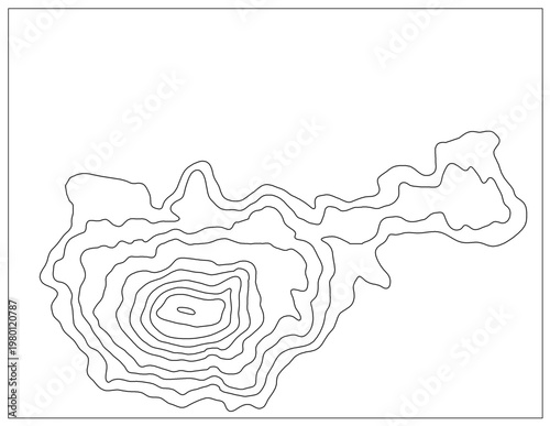 Background of curved lines of a mountain