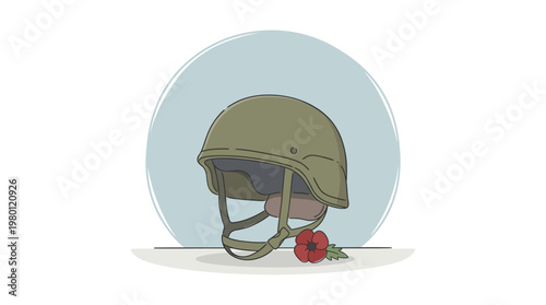 Patriotic tribute to a veteran on Memorial Day celebrating independence